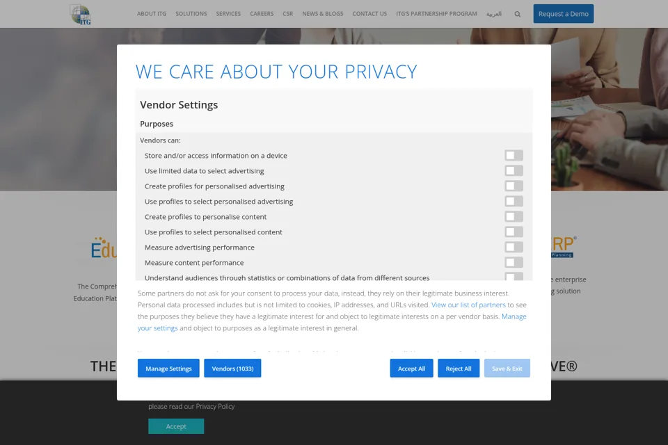 Landing page preview
