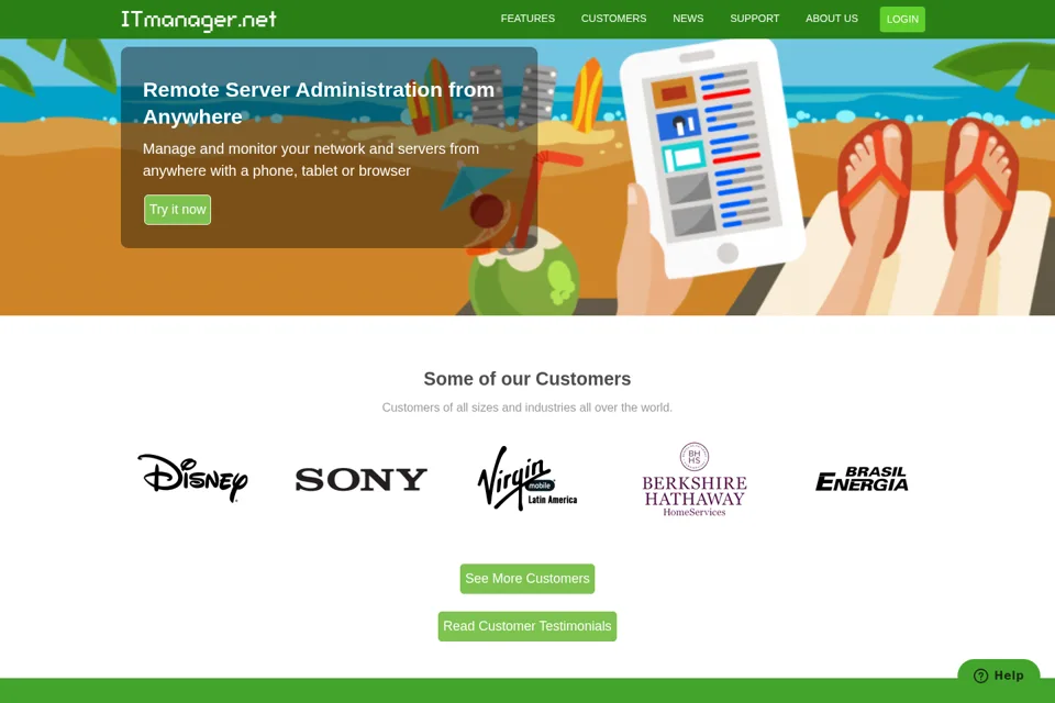 Landing page preview