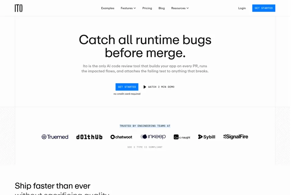 Aperçu de la landing page
