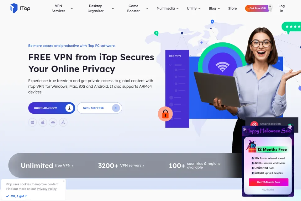 Aperçu de la landing page