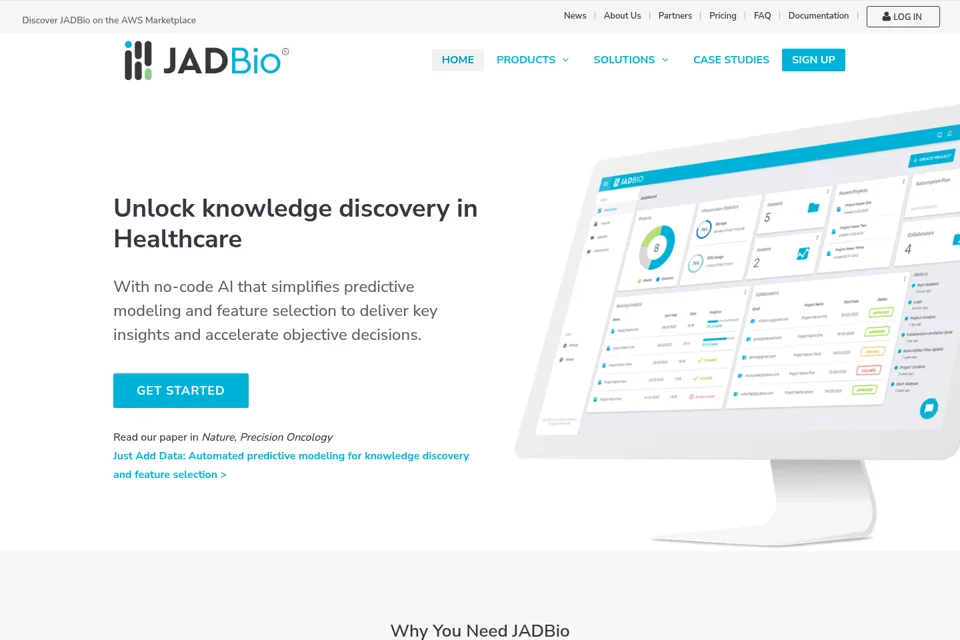 Aperçu de la landing page