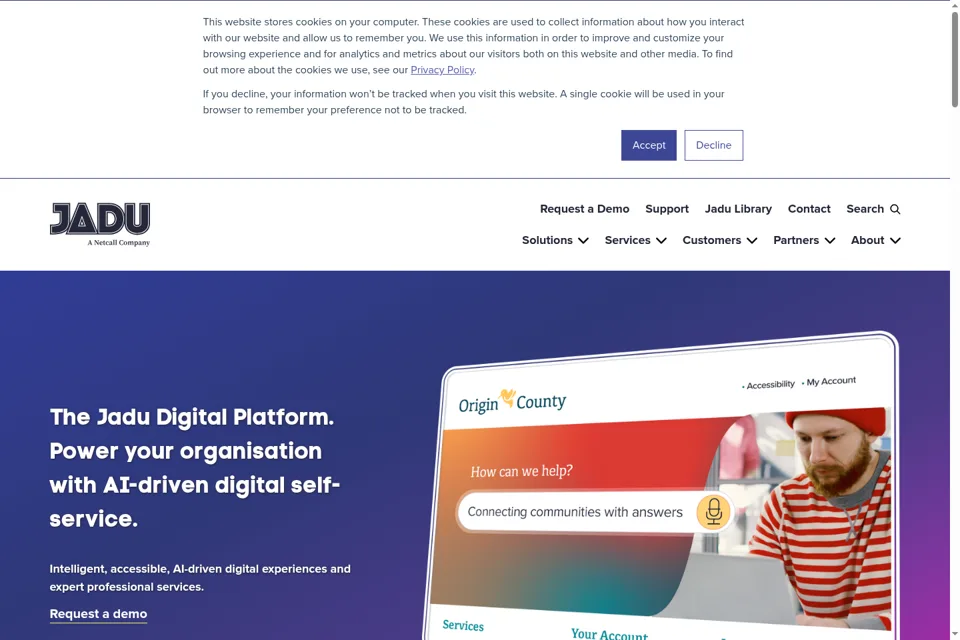 Aperçu de la landing page