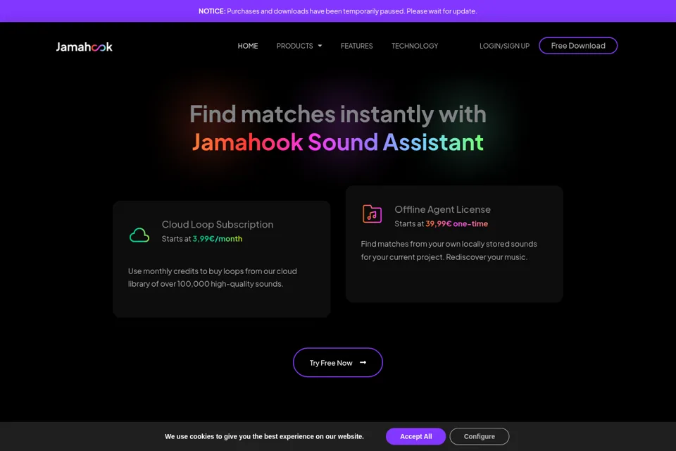 Aperçu de la landing page