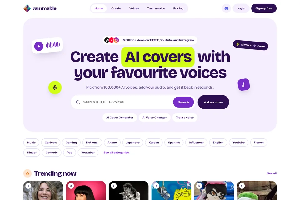 Aperçu de la landing page