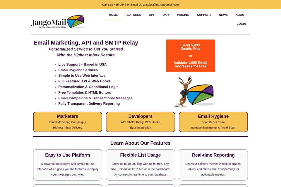 Landing page preview