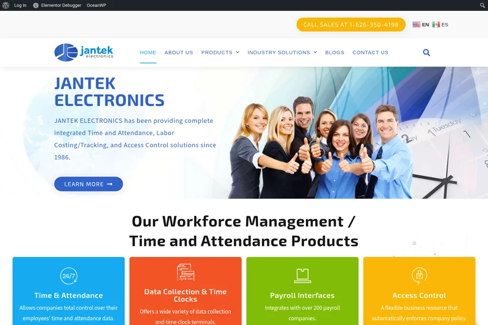 Aperçu de la landing page