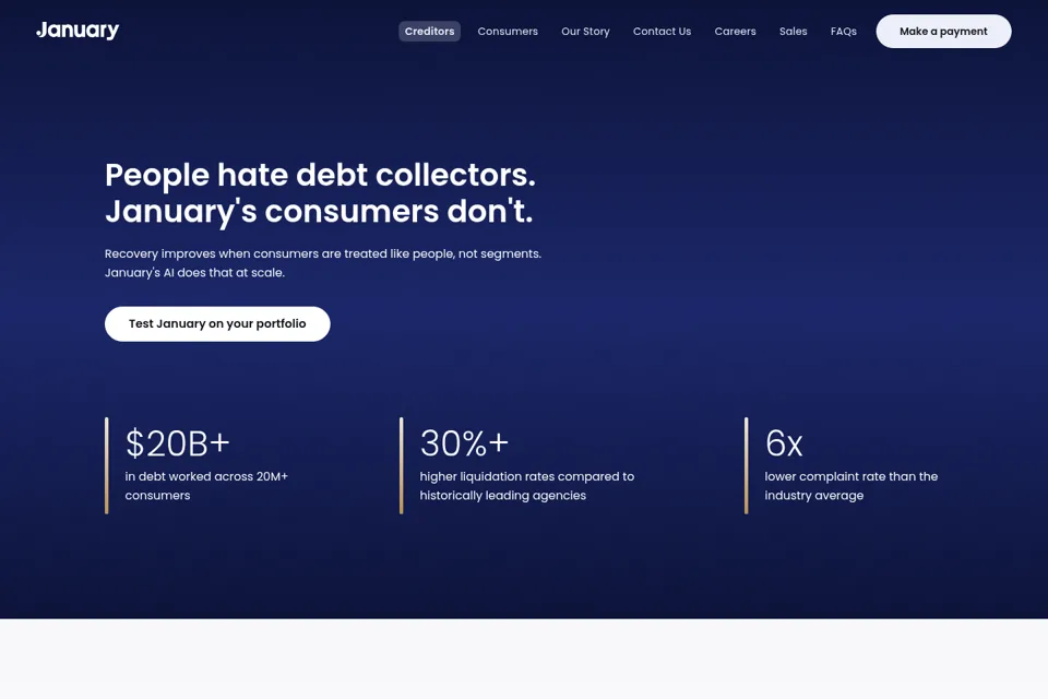 Aperçu de la landing page