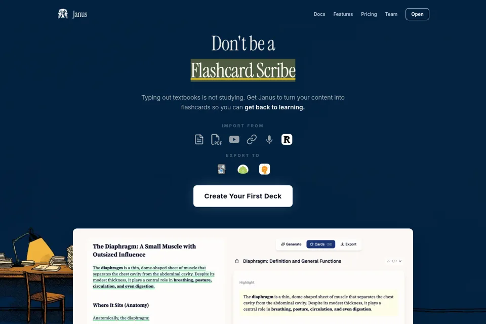 Aperçu de la landing page