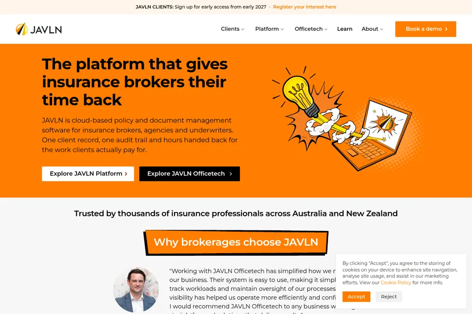 Landing page preview