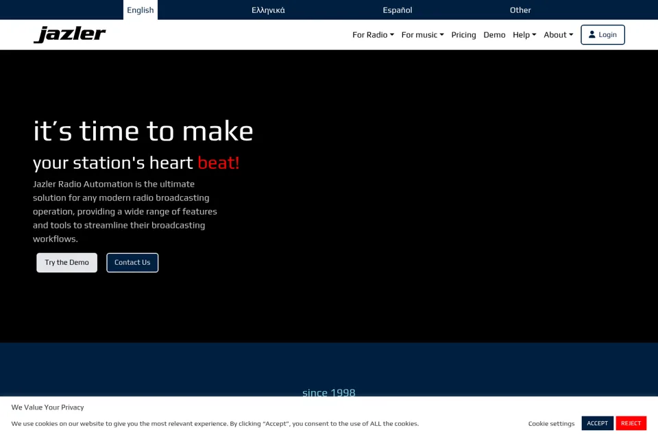 Aperçu de la landing page