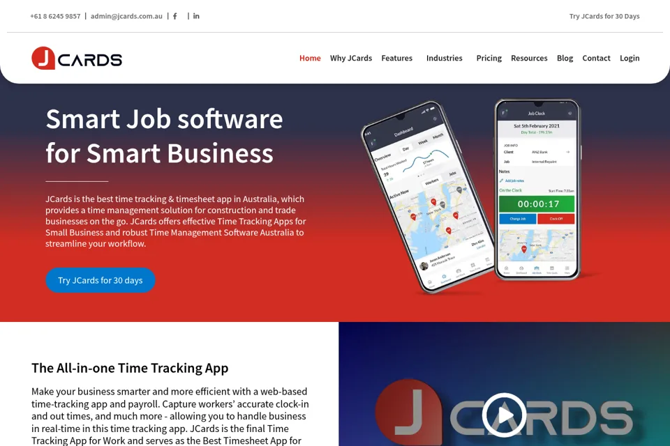 Aperçu de la landing page