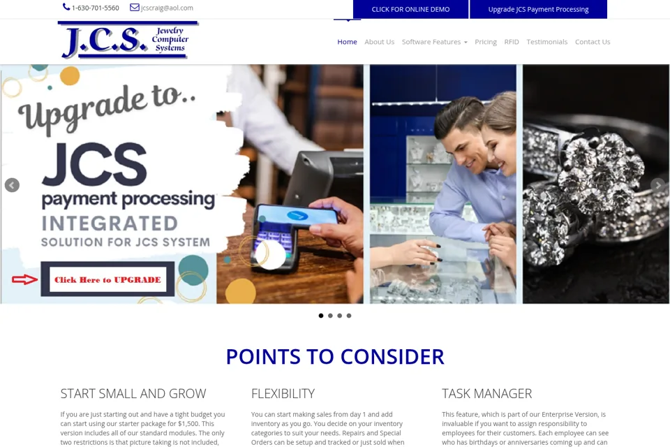 Aperçu de la landing page