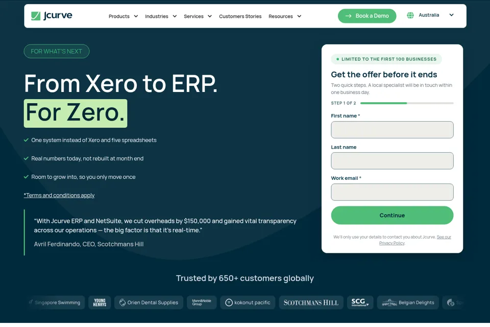 Landing page preview