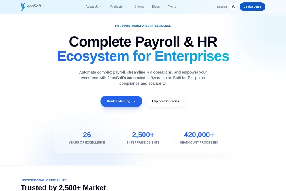 Aperçu de la landing page