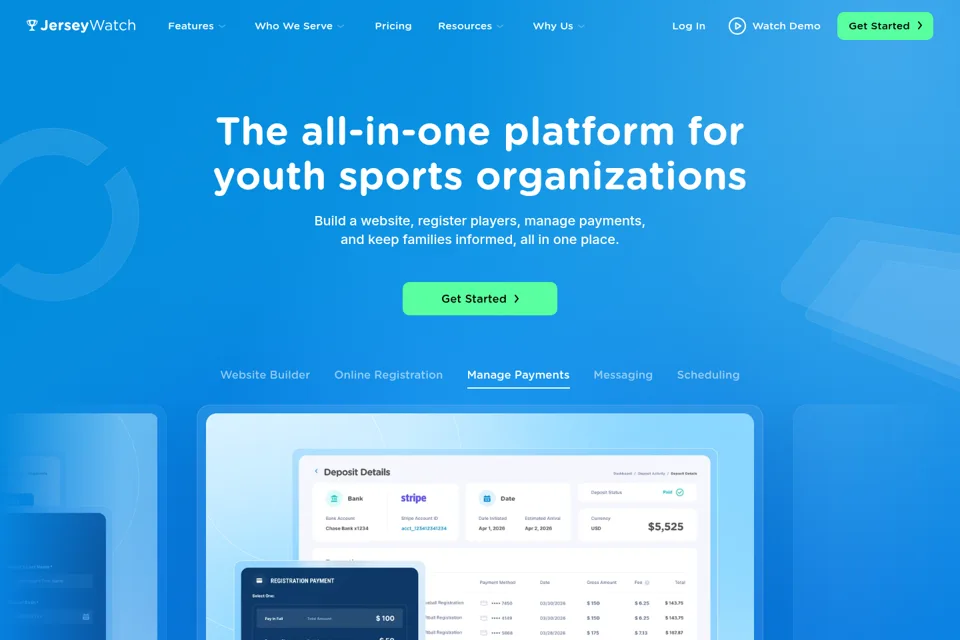 Aperçu de la landing page