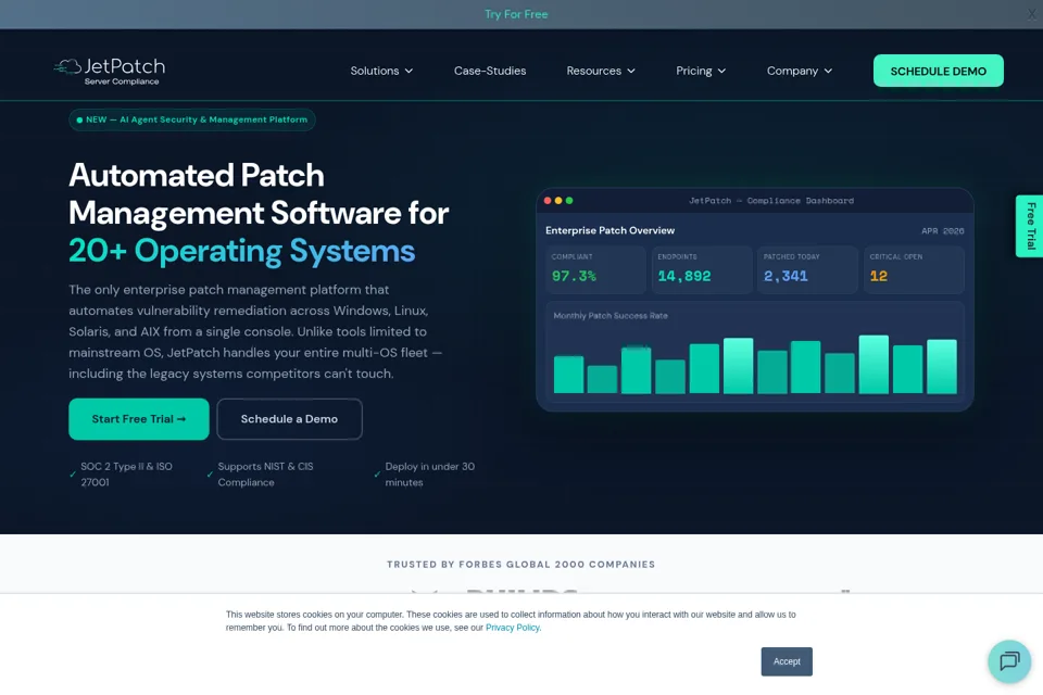 Aperçu de la landing page