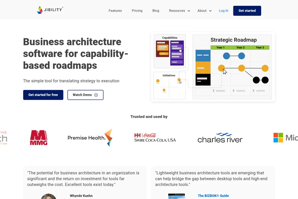 Aperçu de la landing page