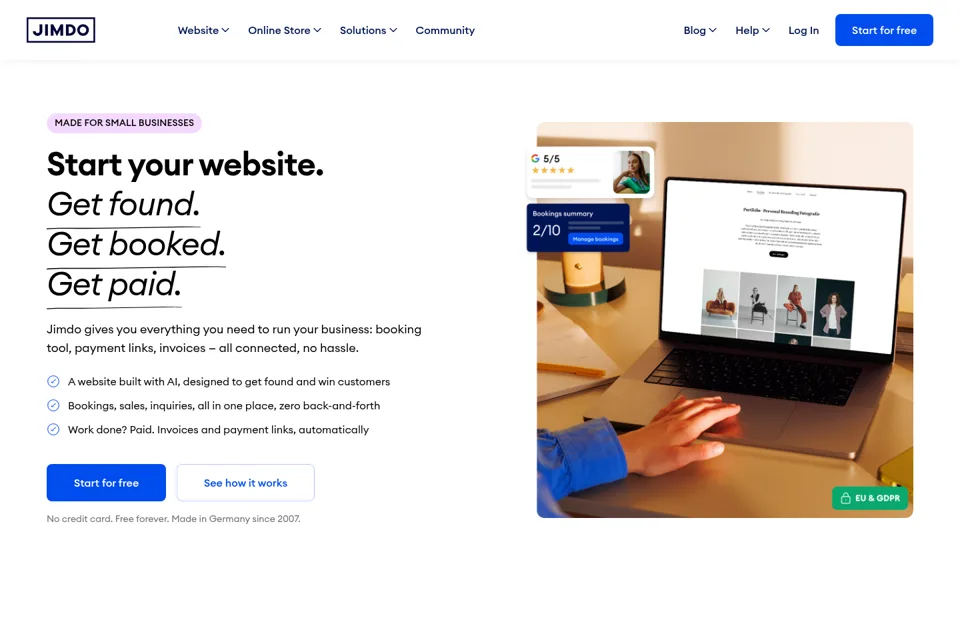 Landing page preview