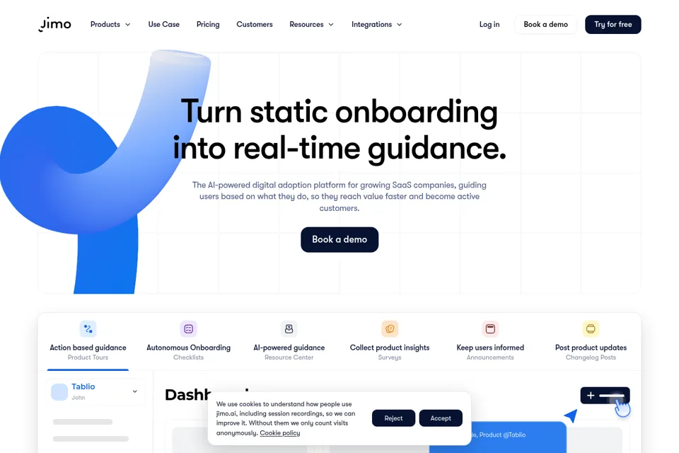 Aperçu de la landing page