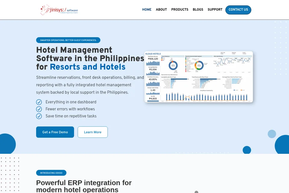 Aperçu de la landing page