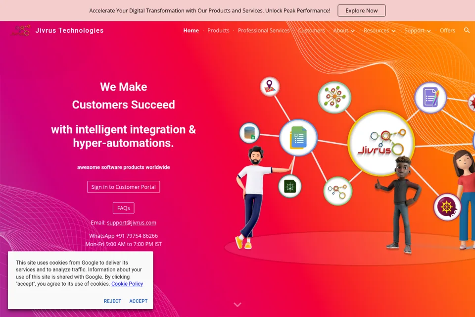 Aperçu de la landing page