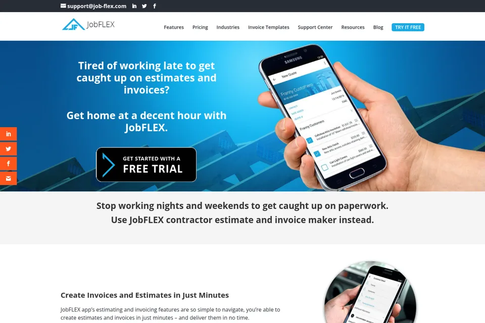 Aperçu de la landing page