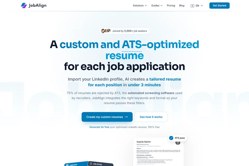 Landing page preview