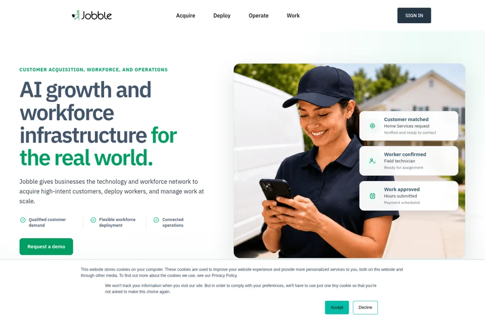 Aperçu de la landing page