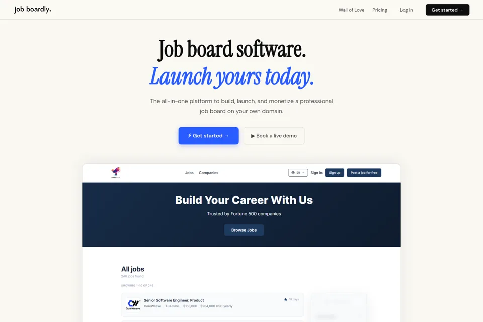 Landing page preview