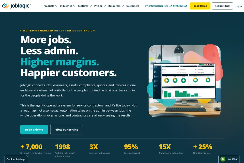 Landing page preview