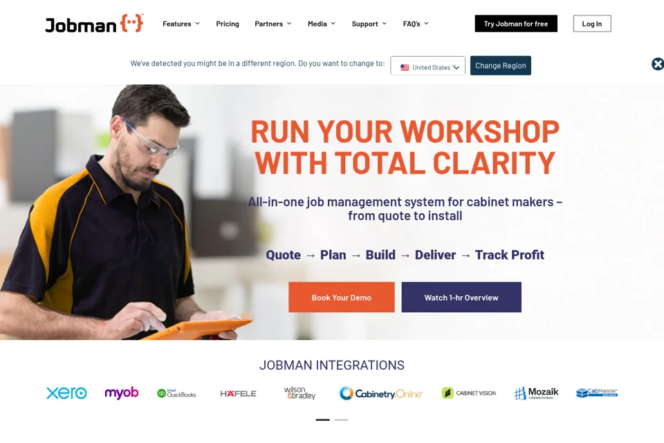 Aperçu de la landing page