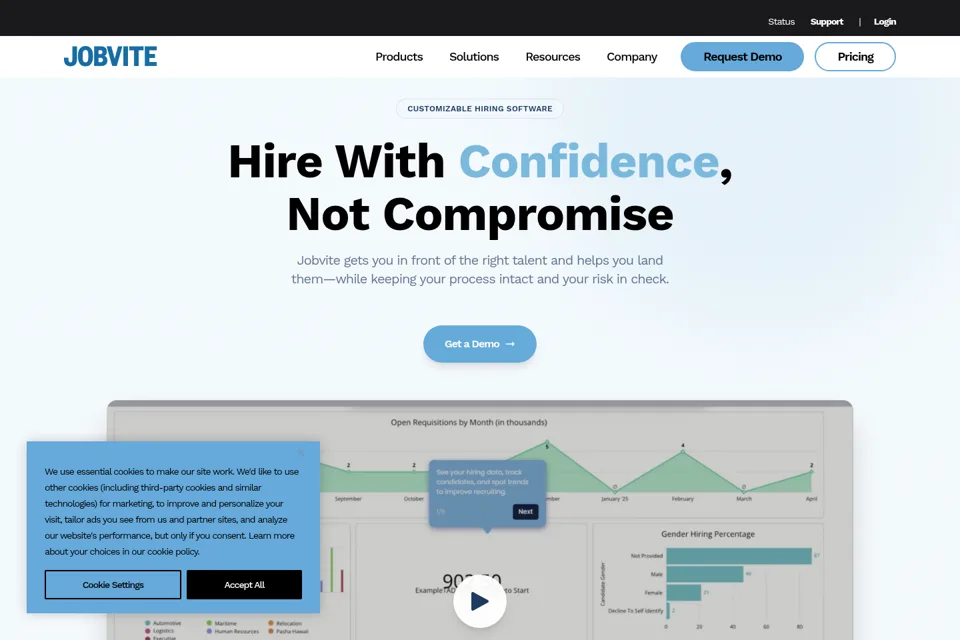Aperçu de la landing page