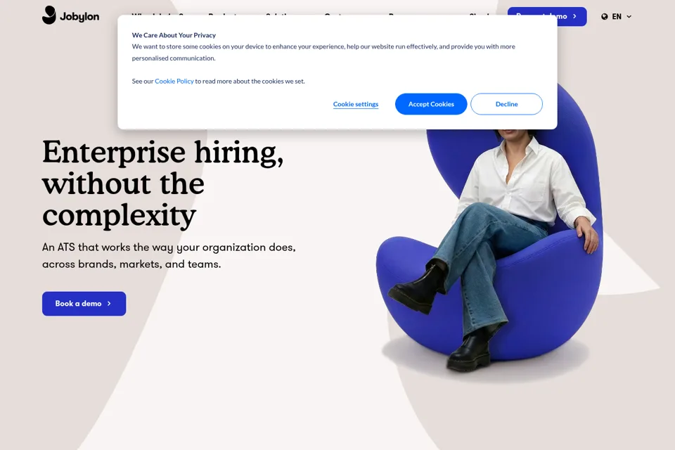 Aperçu de la landing page