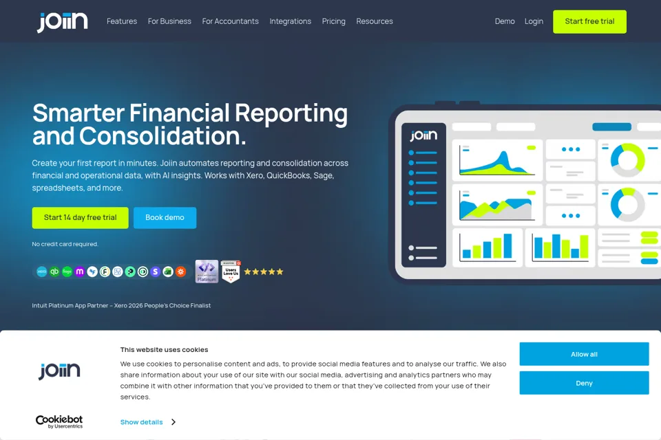 Aperçu de la landing page