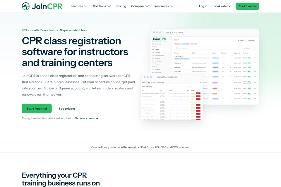 Aperçu de la landing page
