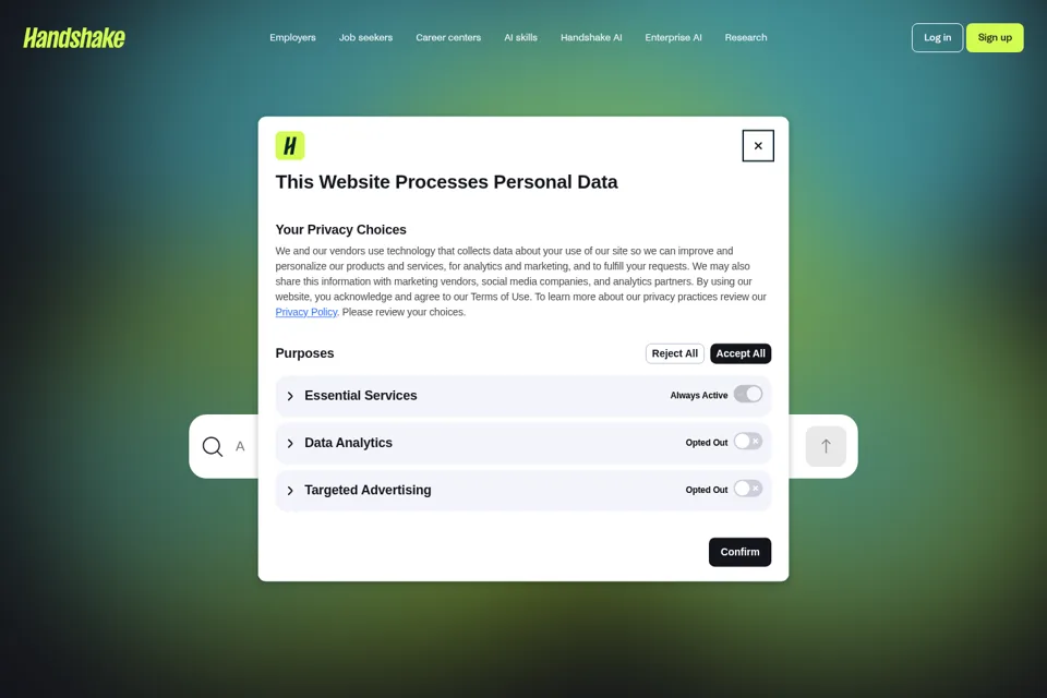 Aperçu de la landing page