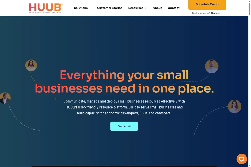 Aperçu de la landing page