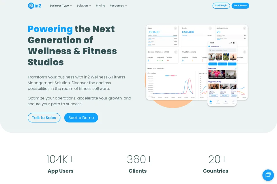 Aperçu de la landing page