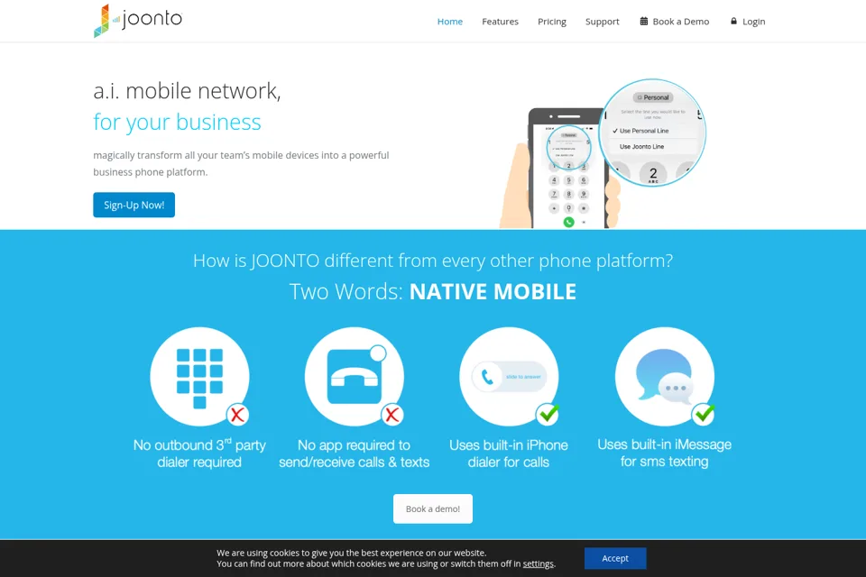 Aperçu de la landing page