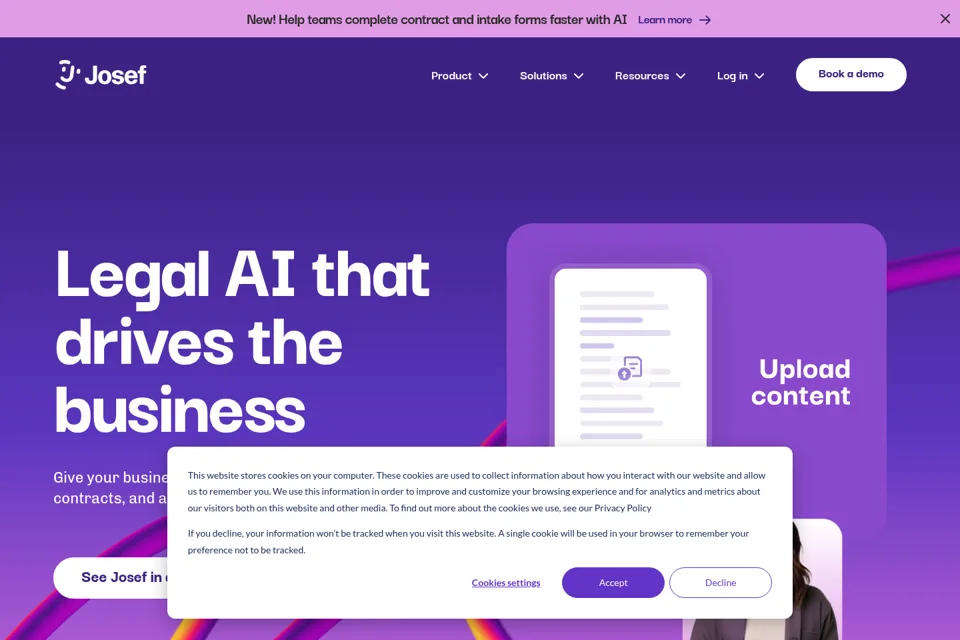 Aperçu de la landing page