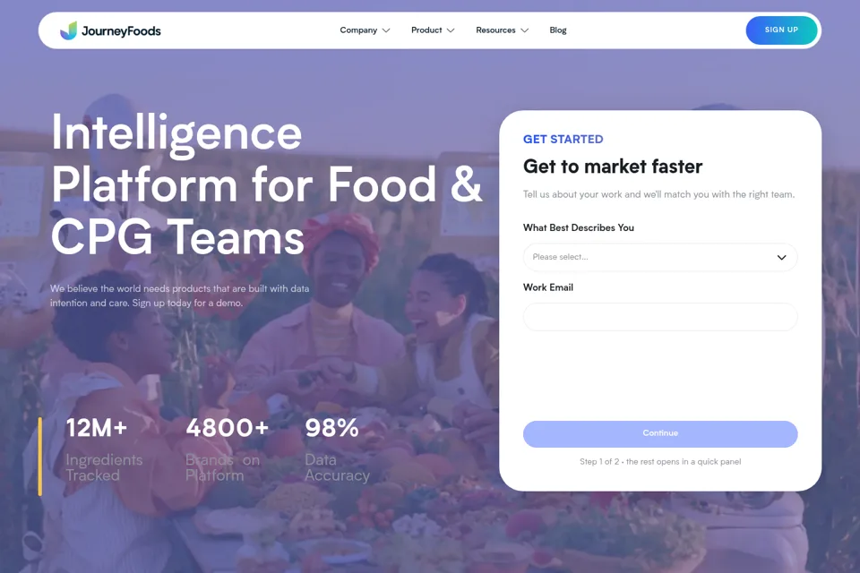Aperçu de la landing page