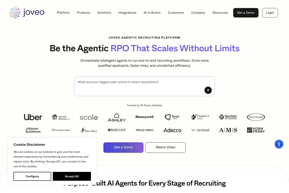 Aperçu de la landing page
