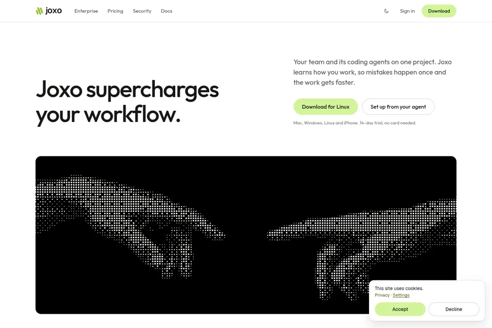Aperçu de la landing page