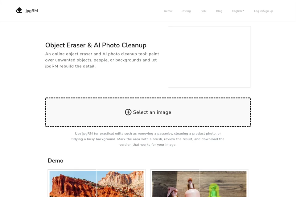 Aperçu de la landing page