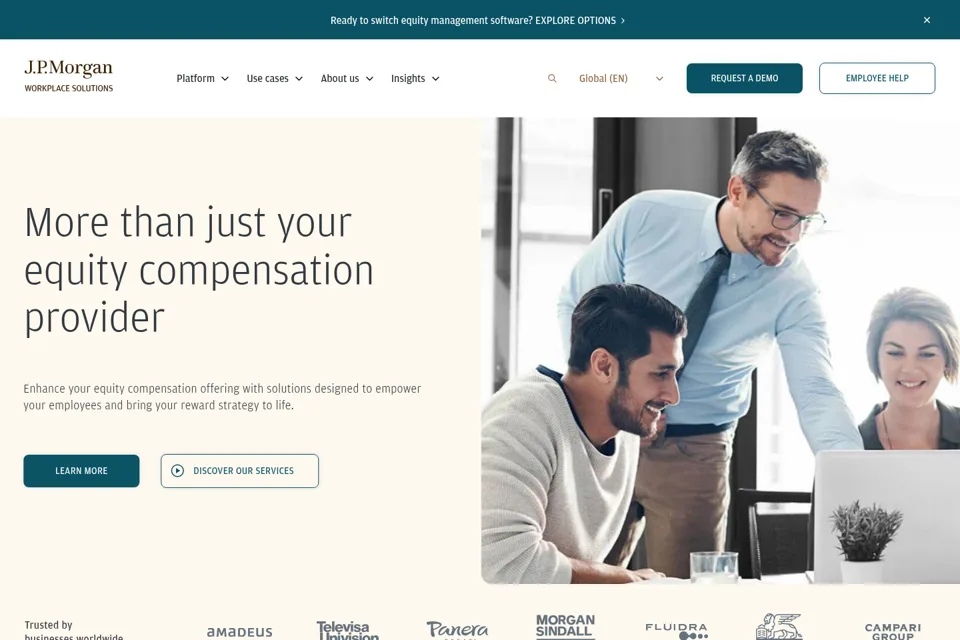 Aperçu de la landing page