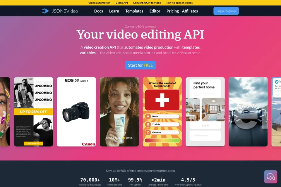 Landing page preview