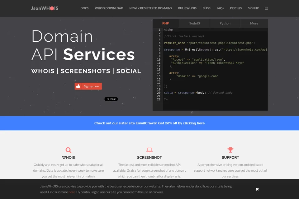 Landing page preview