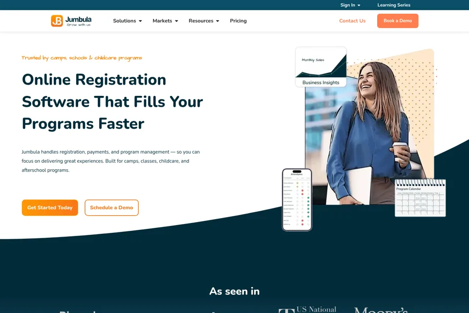 Aperçu de la landing page