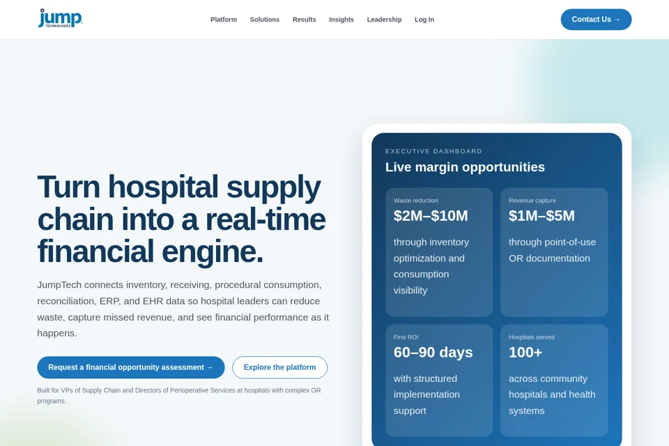 Aperçu de la landing page