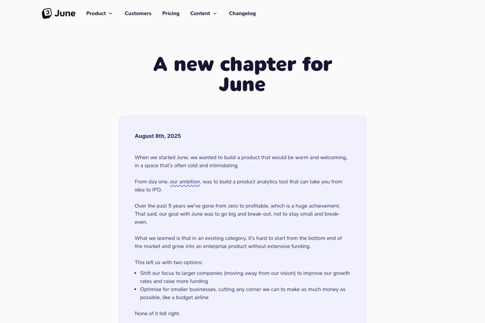 Aperçu de la landing page